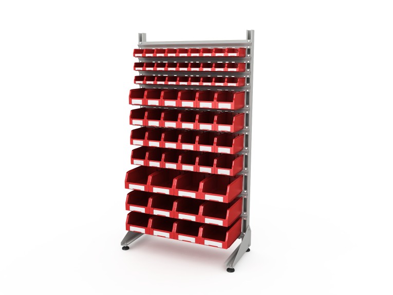 Стеллаж для пластиковых лотков SORTEX односторонний 1800x1000x450.05 купить в Челябинске Стеллаж для пластиковых лотков SORTEX односторонний 1800x1000x450.05 купить в Челябинске