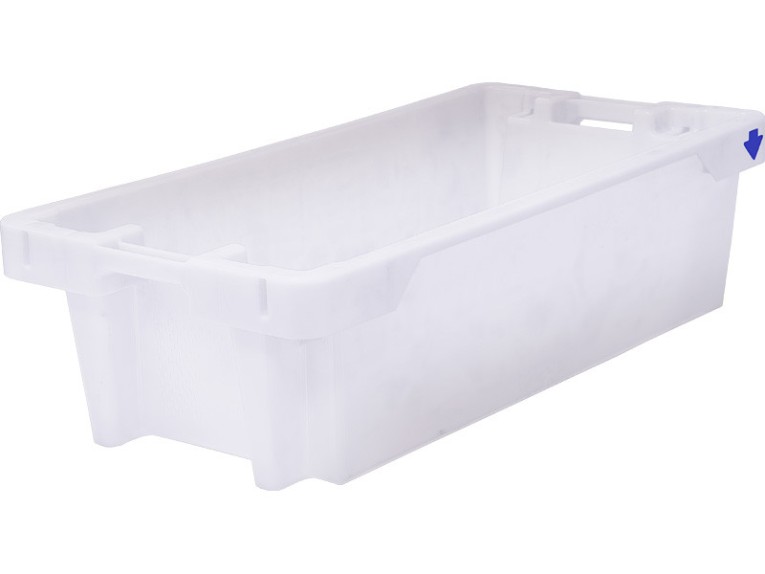 Ящик рыбный 800х400х225 конусный 25 кг/40 л с дренажными отверстиями белый 81651100 купить в Челябинске