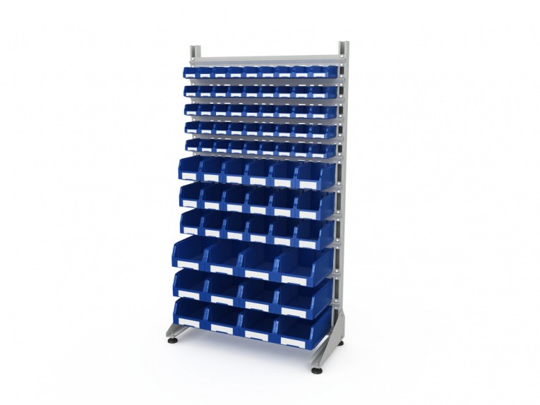 Стеллаж для пластиковых лотков SORTEX односторонний 1800x1000x450.06 купить в Челябинске Стеллаж для пластиковых лотков SORTEX односторонний 1800x1000x450.06 купить в Челябинске