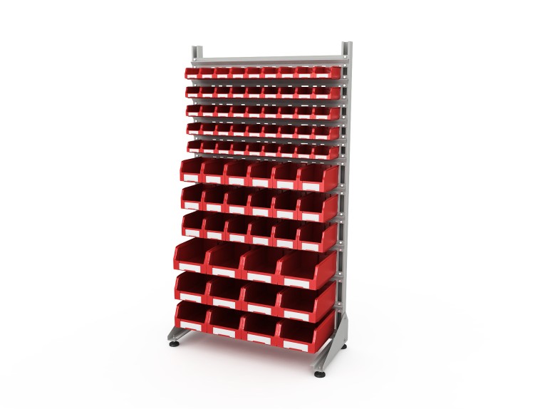 Стеллаж для пластиковых лотков SORTEX односторонний 1800x1000x450.06 купить в Челябинске Стеллаж для пластиковых лотков SORTEX односторонний 1800x1000x450.06 купить в Челябинске