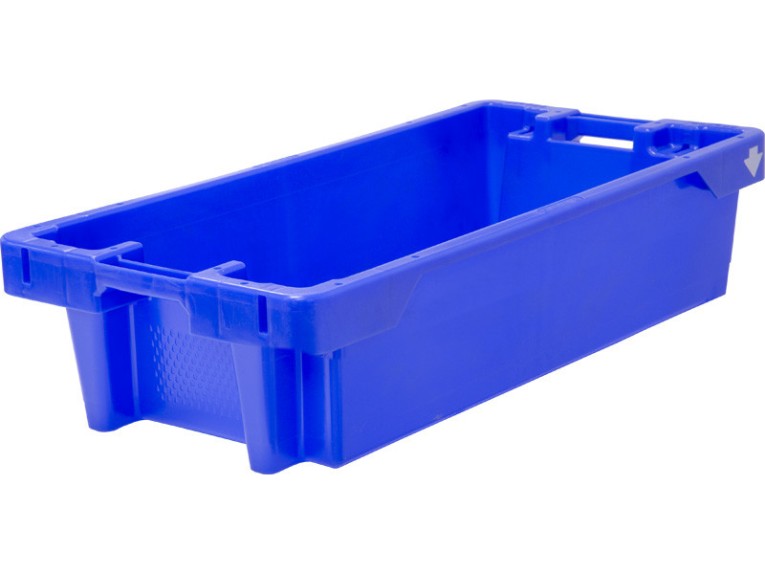 Ящик рыбный 800х450х190 конусный 20 кг/35 л с дренажными отверстиями синий 81670300 купить в Челябинске