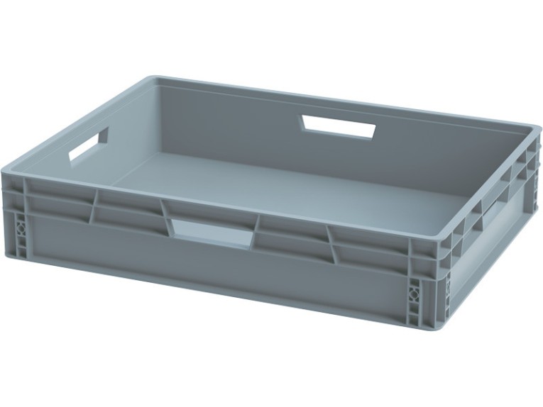 Ящик 800х600х170 сплошной, усиленное дно, цв. серый купить в Челябинске Ящик 800х600х170 сплошной, усиленное дно, цв. серый купить в Челябинске