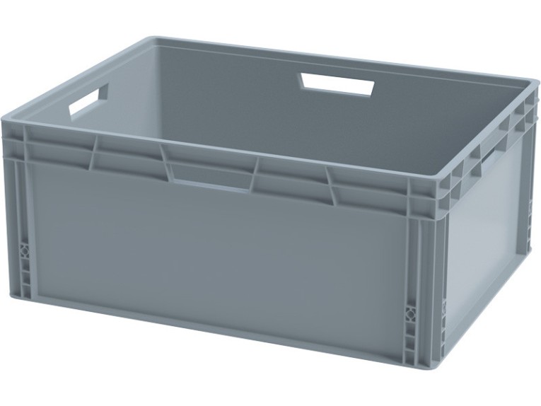 Ящик 800х600х340 сплошной, усиленное дно, цв. серый купить в Челябинске