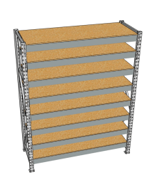 Стеллаж грузовой СГР 3000x900x400 8 полок (ДСП) Стеллаж грузовой СГР 3000x900x400 8 полок (ДСП)