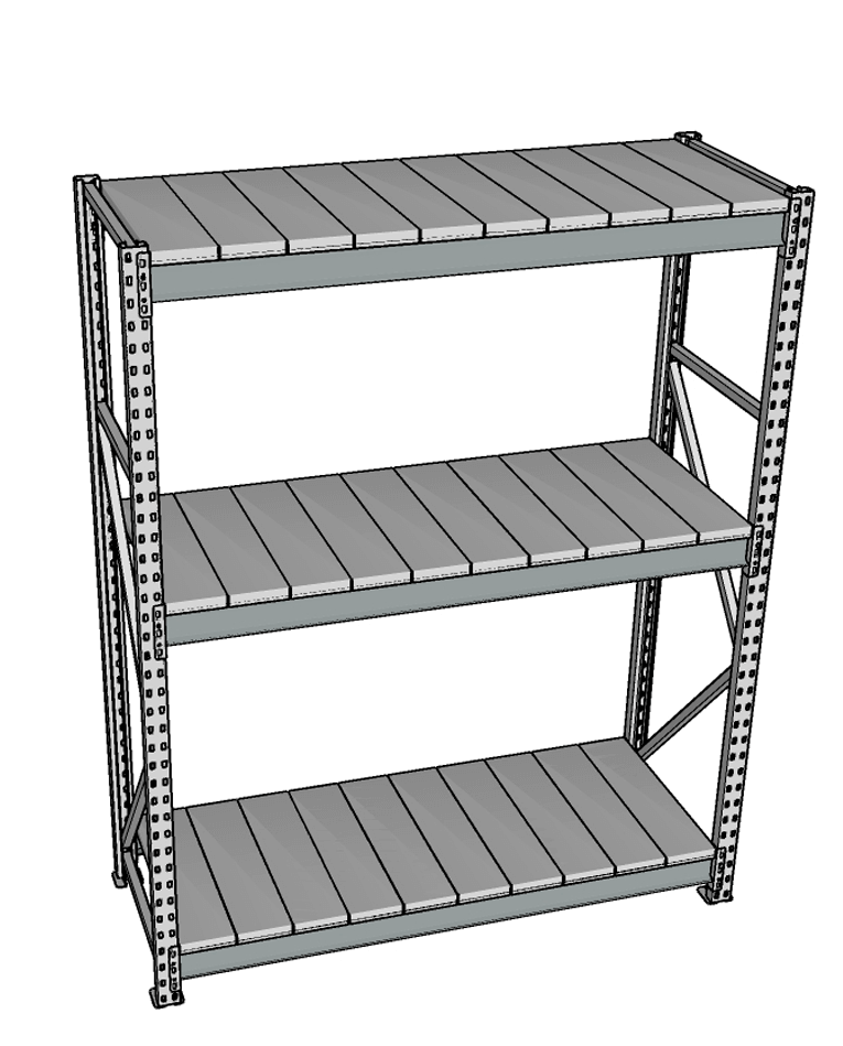 Стеллаж грузовой СГР 2000x1200x400 3 полки (металл) купить в Челябинске
