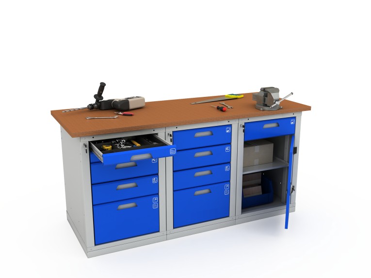 Верстак трехтумбовый WOKER PRO 3542.1800 купить в Челябинске