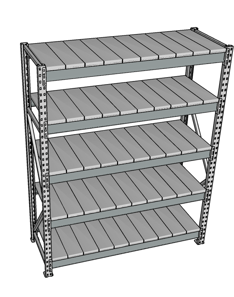 Стеллаж грузовой СГР 3000x1200x500 5 полок (металл) купить в Челябинске