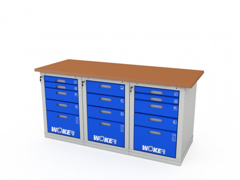 Верстак трехтумбовый WOKER PRO 3545.1800 купить в Челябинске